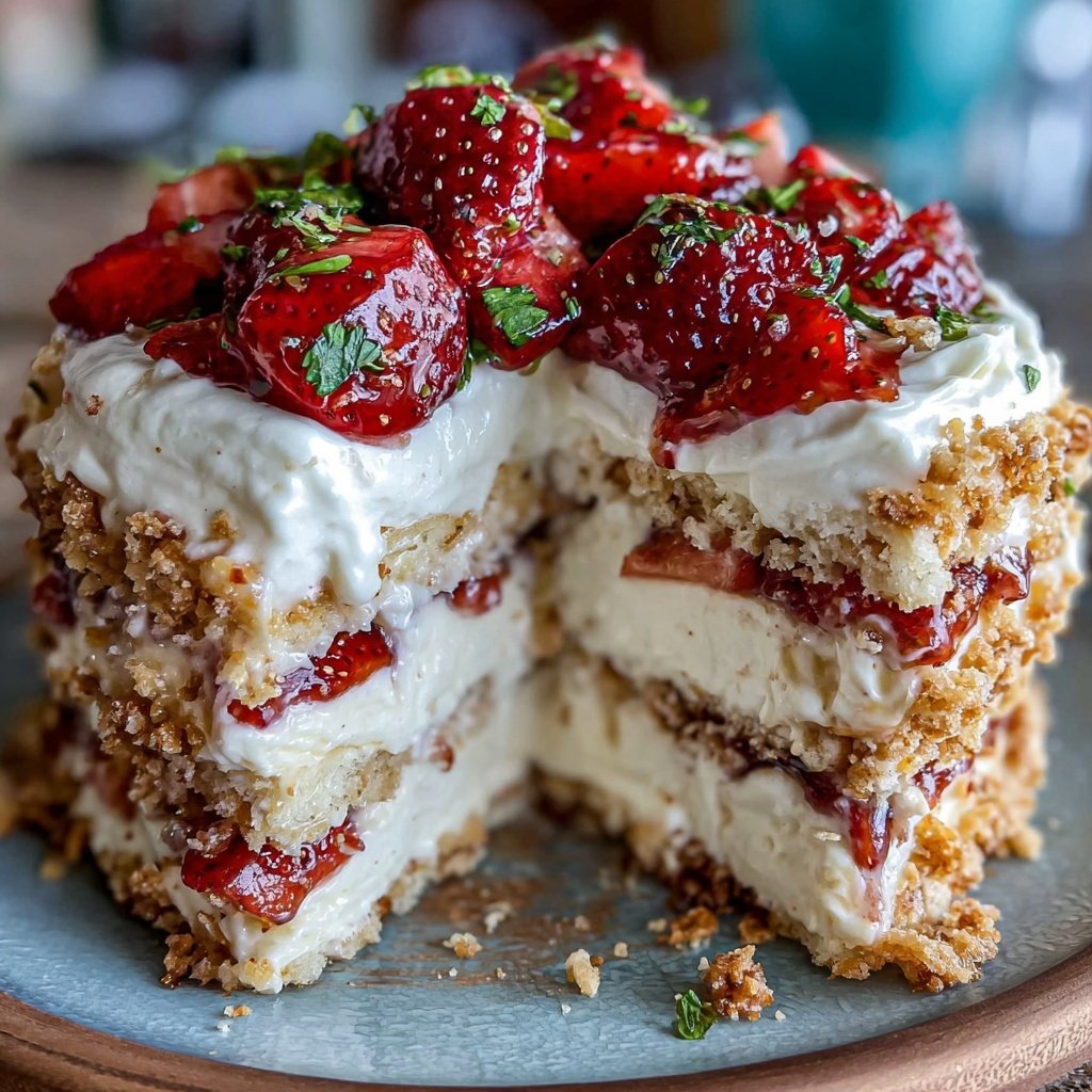 Strawberry Shortcake Icebox Cake