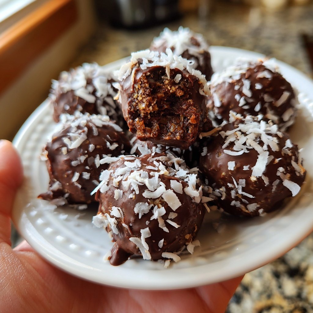 Chocolate Coconut Date Bites