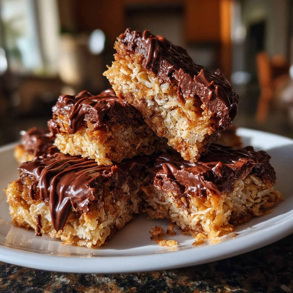 Chocolate Hazelnut Coconut Bars