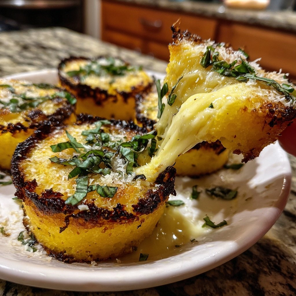 Valentine Dinner Baked Polenta Rounds