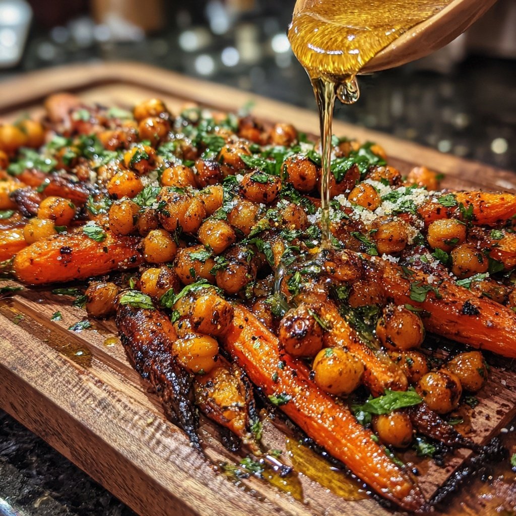 Honey Roasted Carrot Chickpea Tray