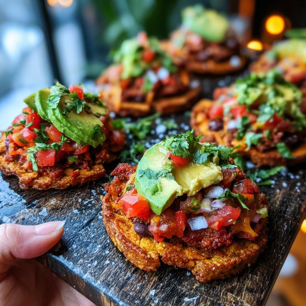 Super Bowl Crispy Veggie Tostada Bites