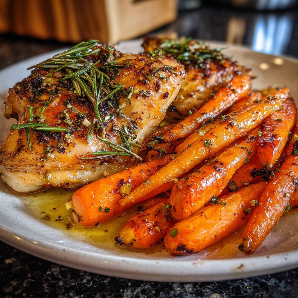 Healthy Chicken With Roasted Carrots