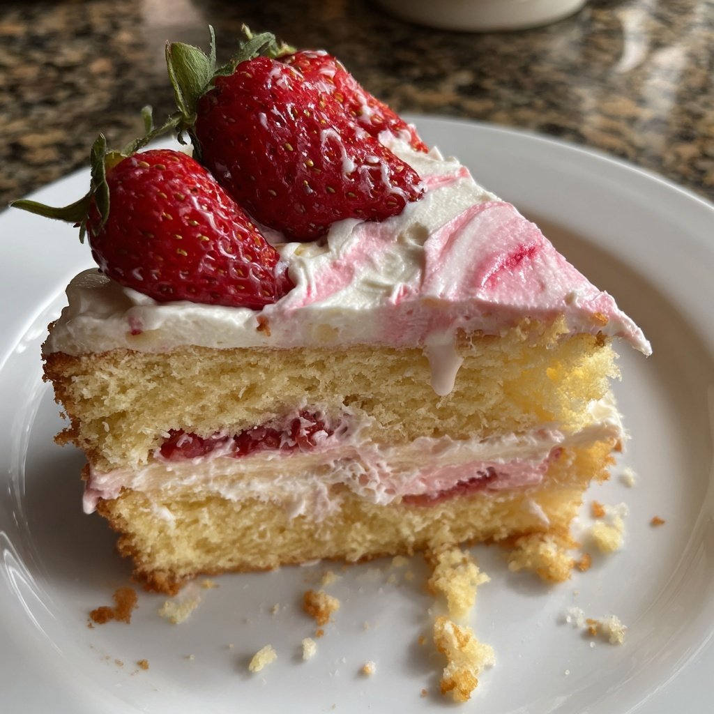Mini Heart Cake with Strawberry Honey Cream