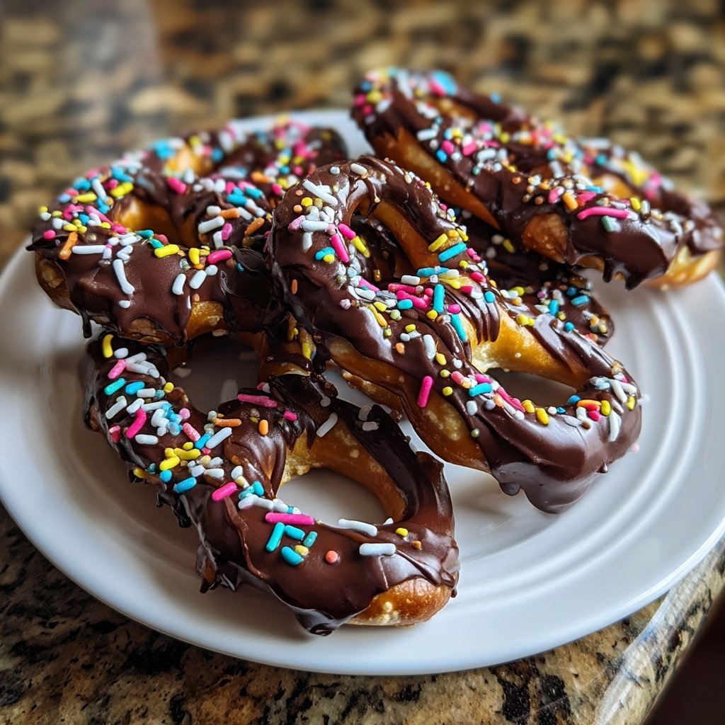 Valentines Snacks Chocolate Dipped Pretzels