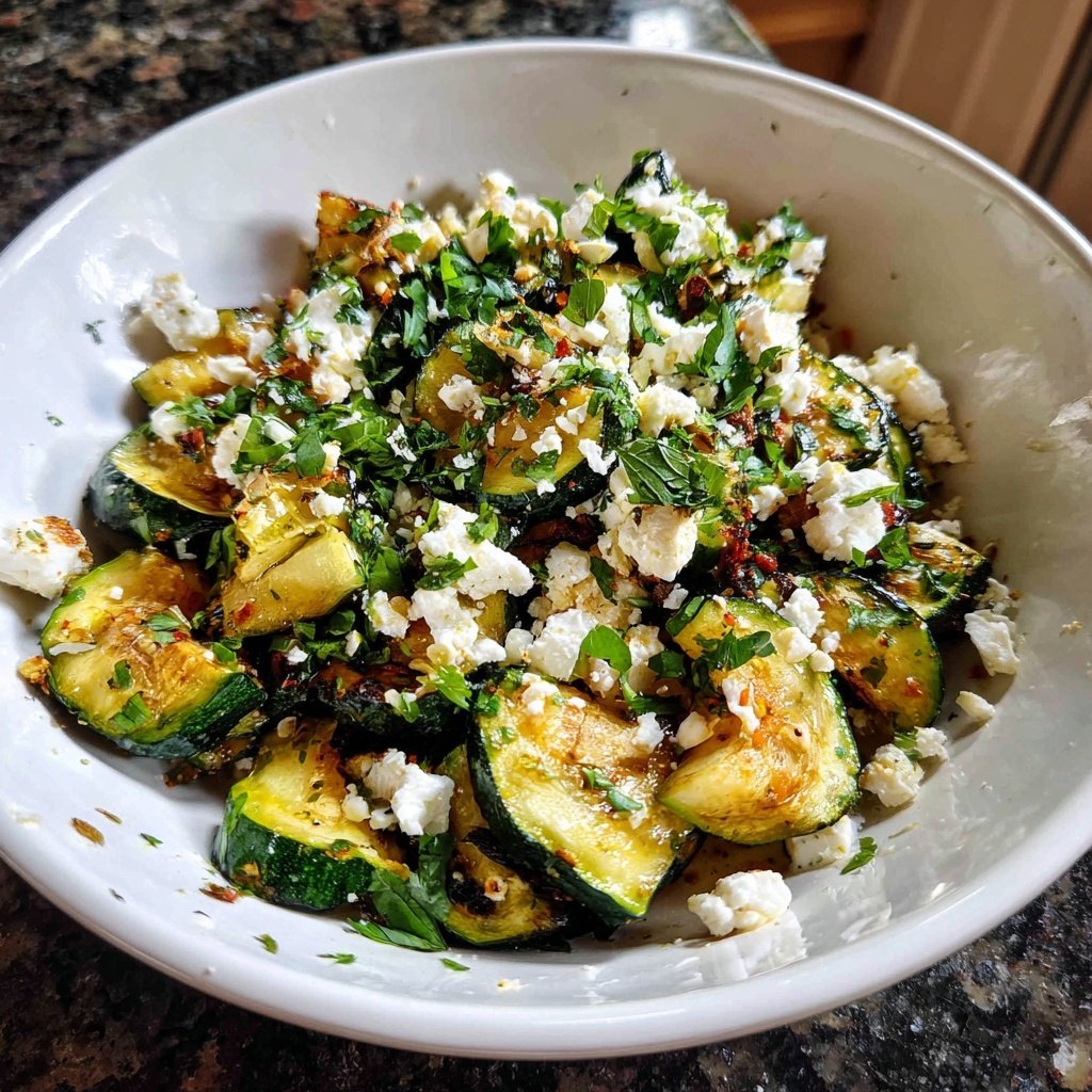 Roasted Zucchini and Feta Grain Bowl