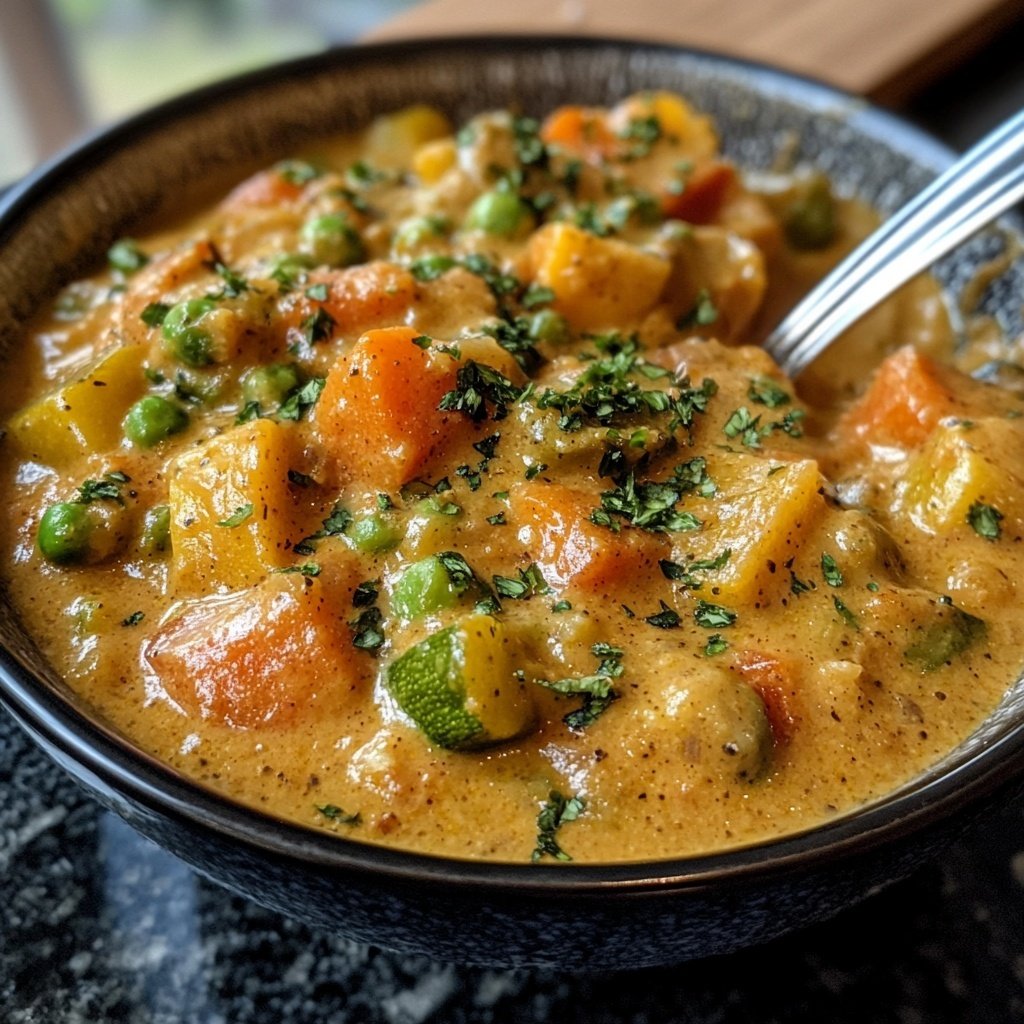 Healthy Crockpot Vegetable Korma