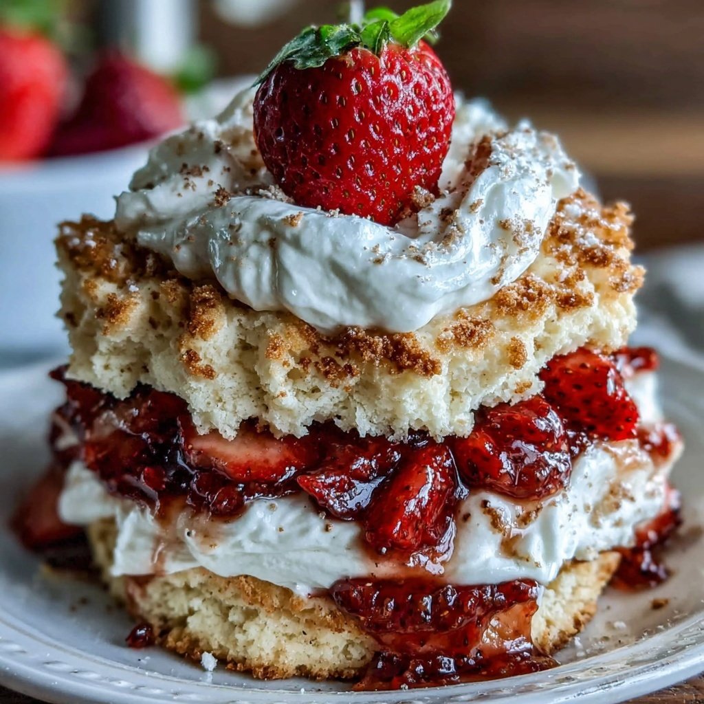 Classic Strawberry Shortcake With Fresh Cream