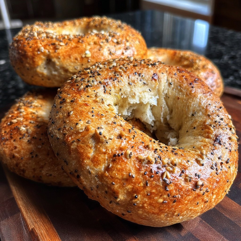 Protein Bagels With Flaxseed