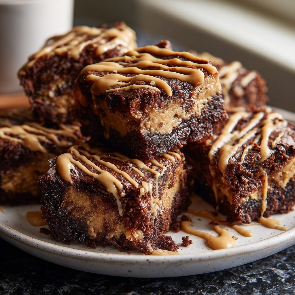Cottage Cheese Brownies with Cashew Butter