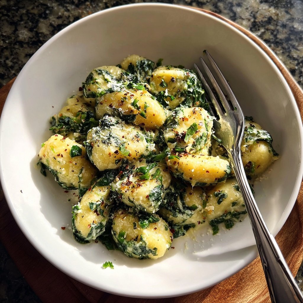 Creamy Spinach Gnocchi