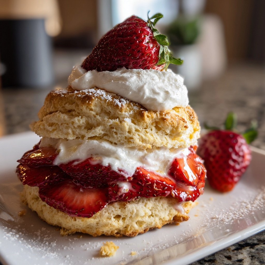 Classic Strawberry Shortcake With Biscuits
