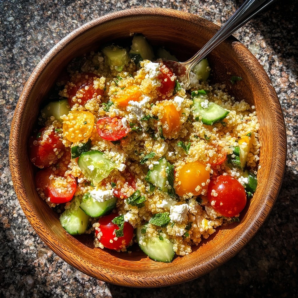 Mediterranean Quinoa Salad With Feta