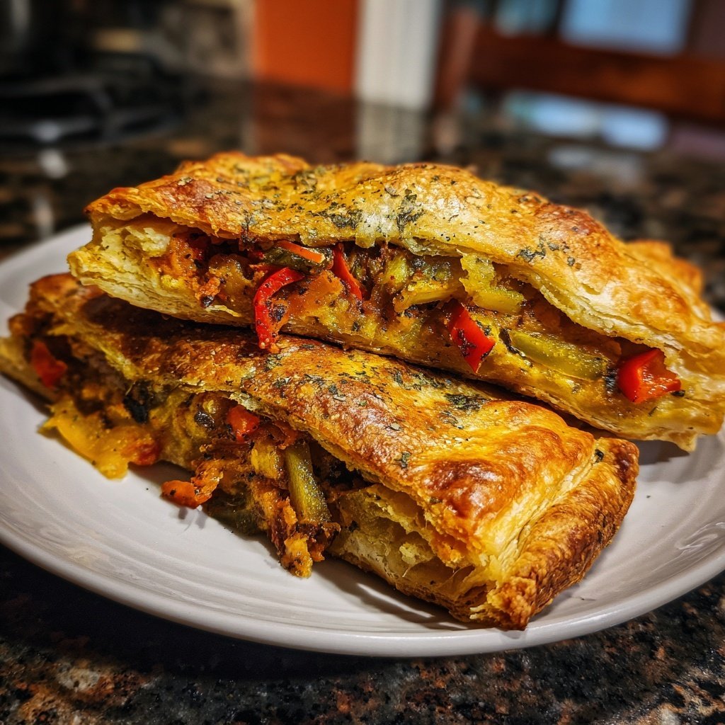Super Bowl Savory Veggie Puff Squares