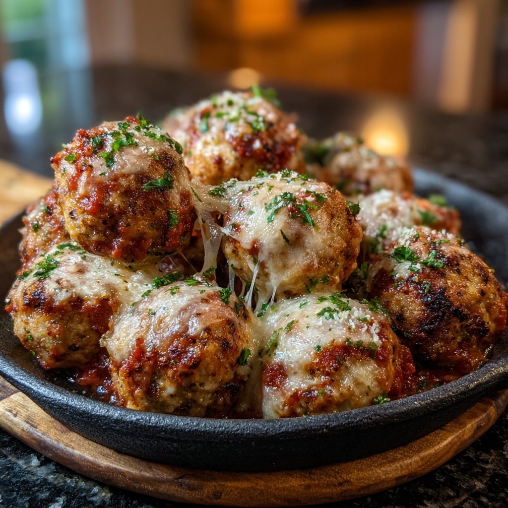 Ground Chicken Parmesan Meatballs