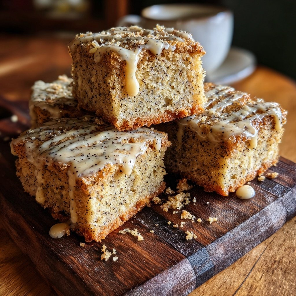 Vanilla Bean Snack Cake Squares