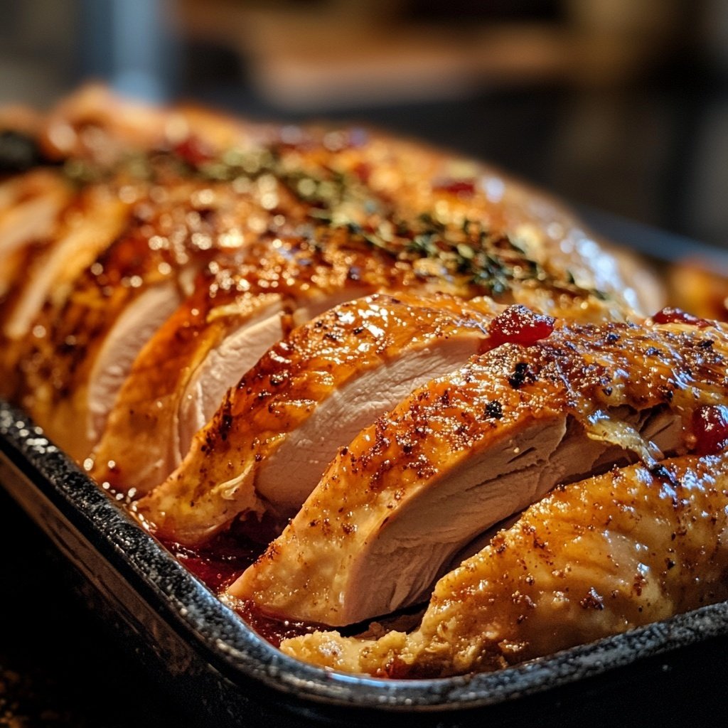 Roasted Turkey with Cranberry Glaze