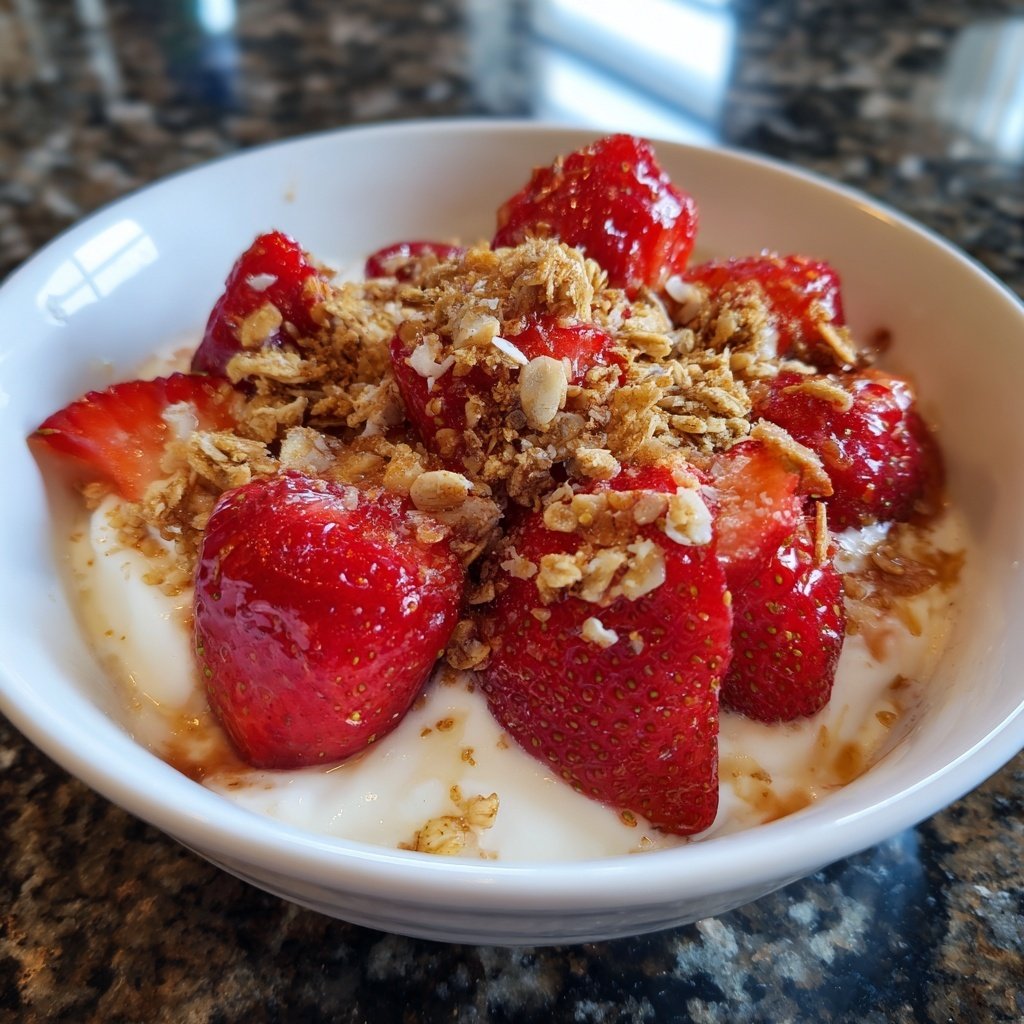 Fresh Strawberry Yogurt Bowl