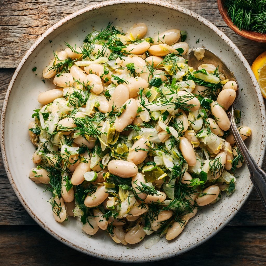 Healthy Lunch Lemon Dill White Bean Salad