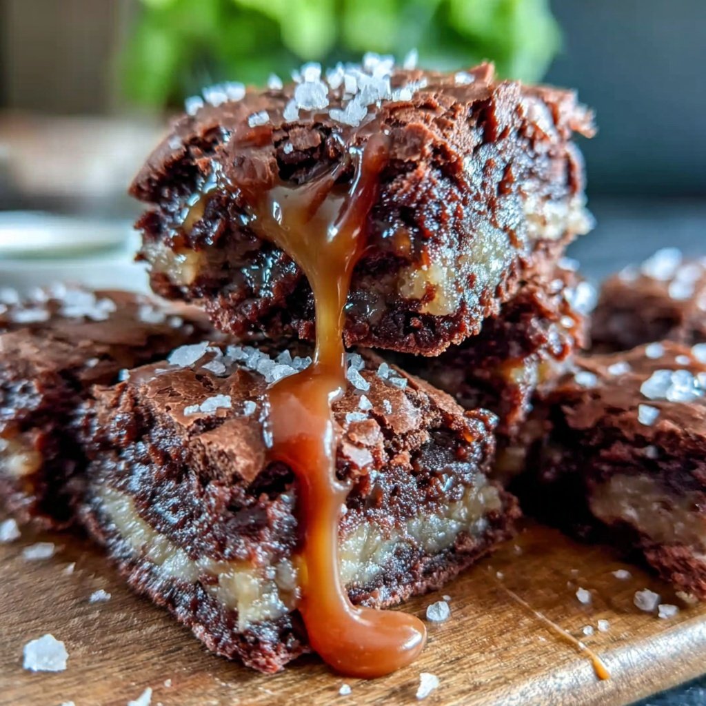Brownie Mix Salted Caramel Cookie Bars