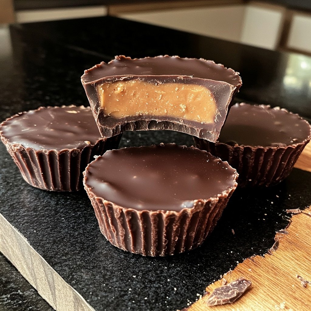 Homemade Peanut Butter Cups with Coconut Oil