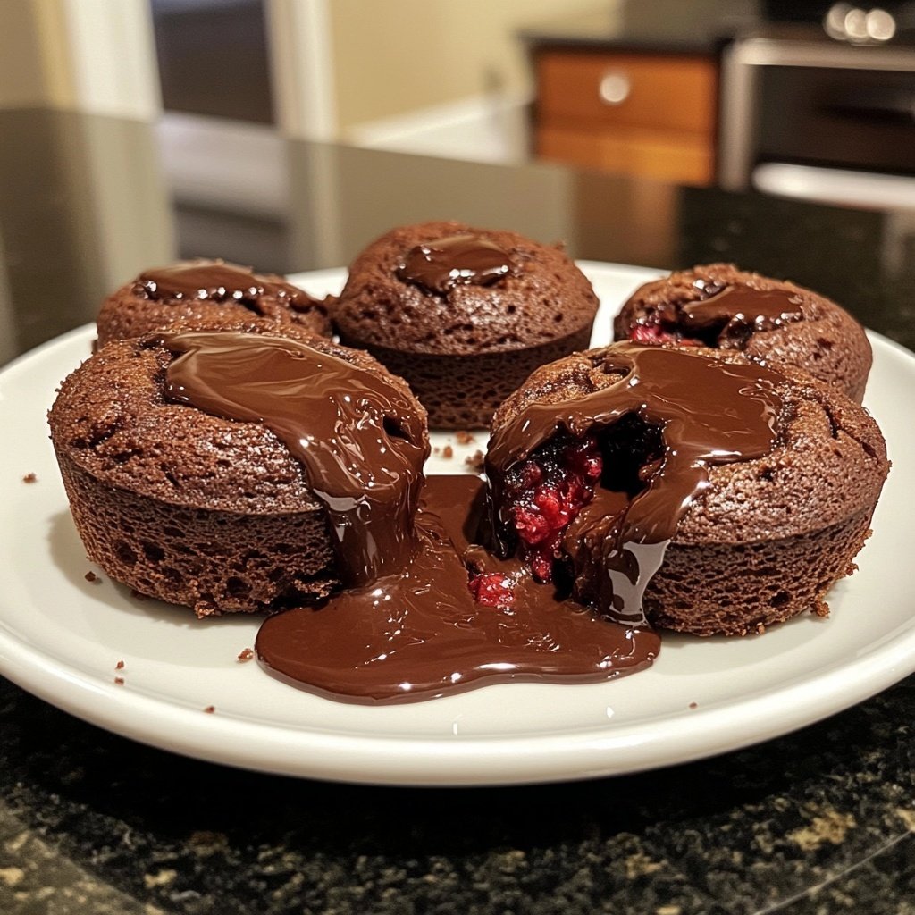 Chocolate Raspberry Lava Cakes